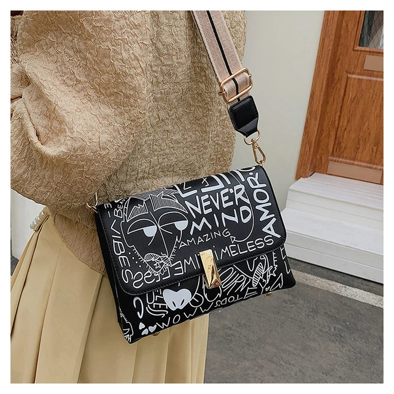 Graffiti Women's One-Shoulder Messenger Bag