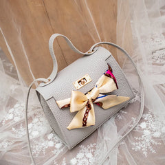PU Leather Bow Shoulder Bag Messenger Wallet Bag Ladies Crossbody Handbag