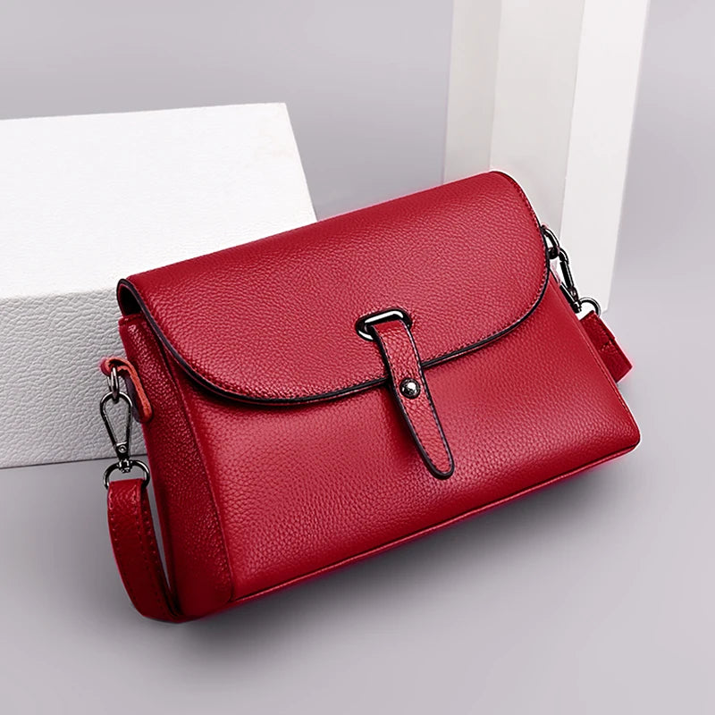 High Capacity Shoulder Bag Handbag Female Cowhide Leather Women Messenger Bags