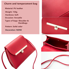 Small Square PU Leather Handbag for Women