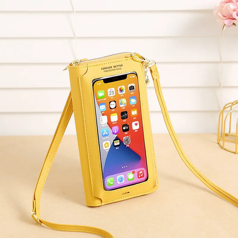 Women's Touch Screen Mobile Phone Bag Anti-theft Crossbody Purse