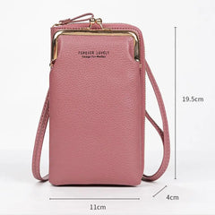Large Capacity Phone Purse for Women PU Leather Small Crossbody Bag
