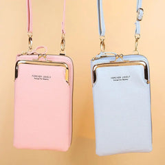 Large Capacity Phone Purse for Women PU Leather Small Crossbody Bag
