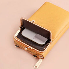 Large Capacity Phone Purse for Women PU Leather Small Crossbody Bag