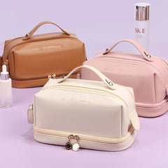 Large Capacity Travel Cosmetic Bag Portable Makeup Brush Organizer