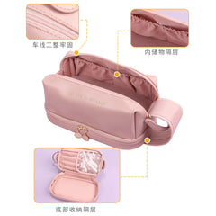 Large Capacity Travel Cosmetic Bag Portable Makeup Brush Organizer