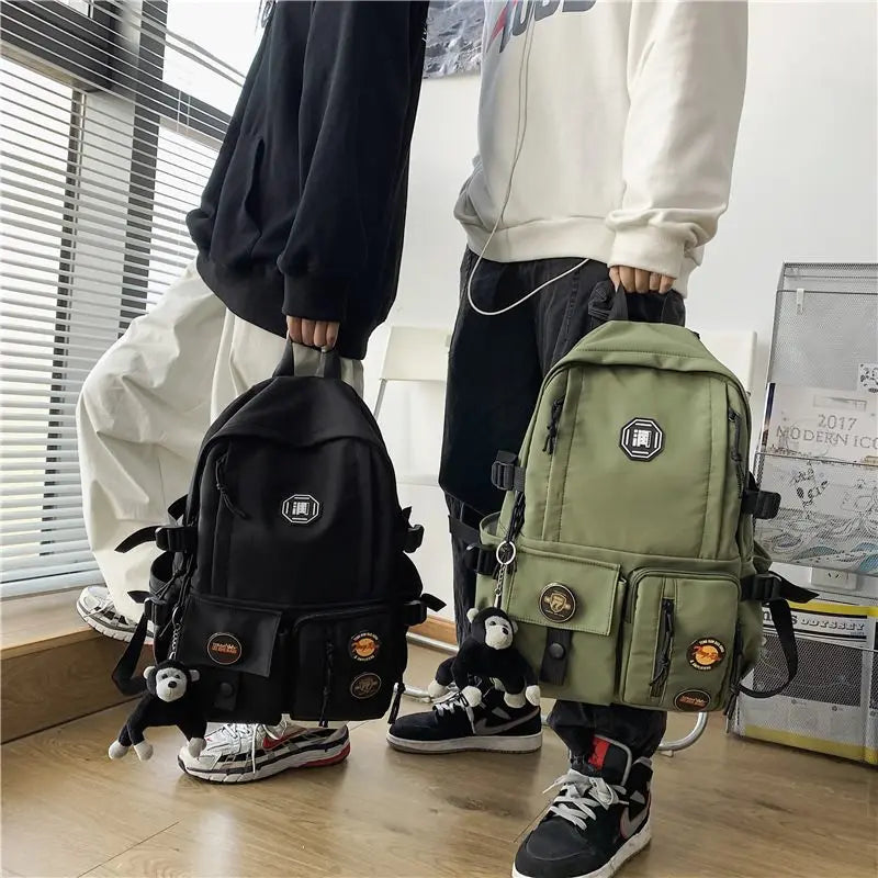 Large Capacity Waterproof Nylon Backpack Men Women Travel Bag