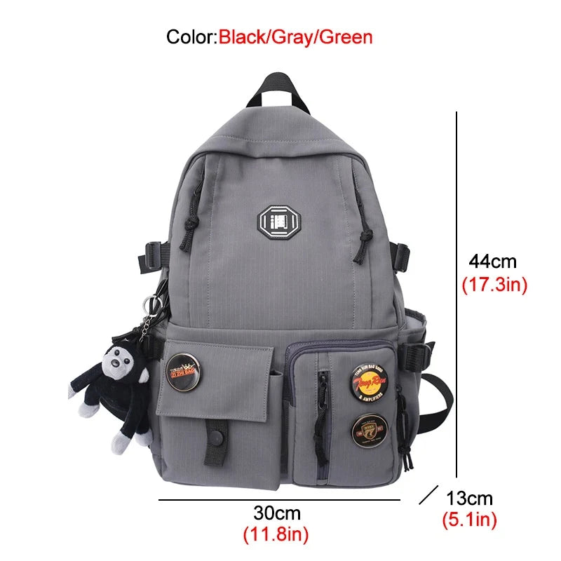 Large Capacity Waterproof Nylon Backpack Men Women Travel Bag