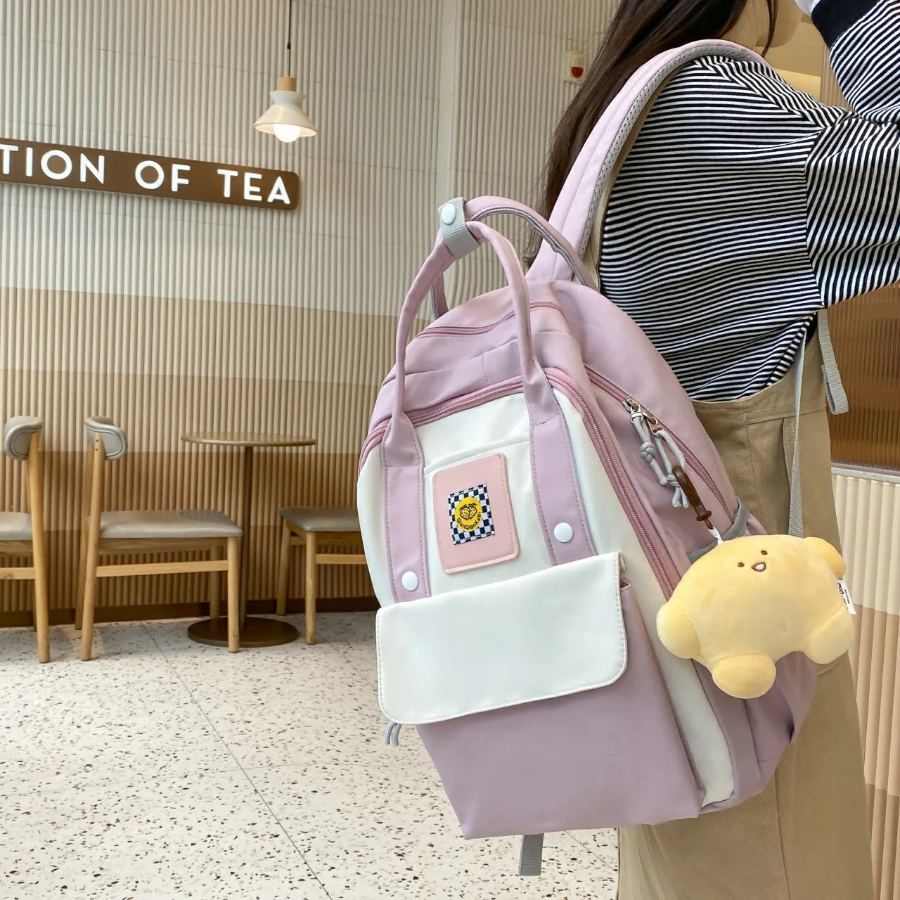 Large Capacity Waterproof Nylon Backpack Men Women Laptop Schoolbag