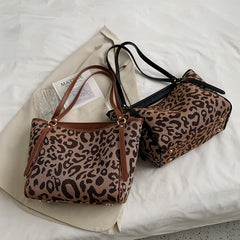 Leopard Printed Women Tote Shoulder Shopper Bags Purses and Handbags