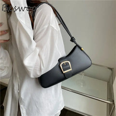 Retro Shoulder Bag Solid Armpit Crossbody Bags