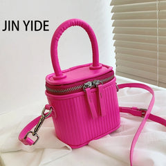 Mini Box PU Leather Crossbody Bag Short Handle Women Shoulder Handbag Green