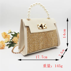 Mini Straw Bag Weave Handbag Portable Cross Body Messenger Bags