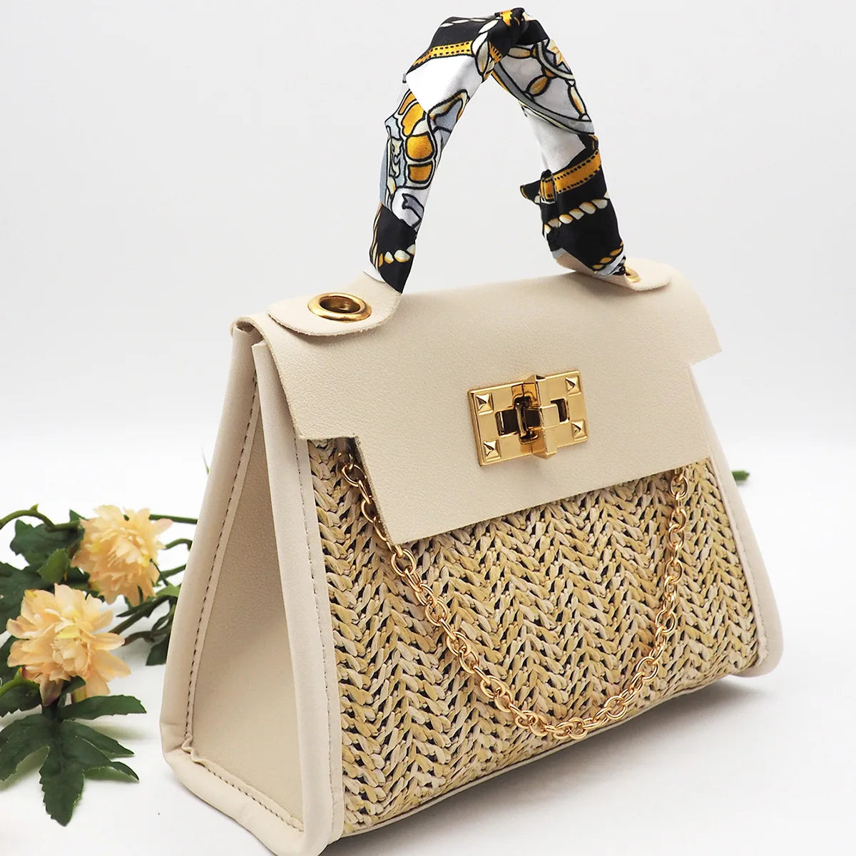 Mini Straw Bag Weave Handbag Portable Cross Body Messenger Bags