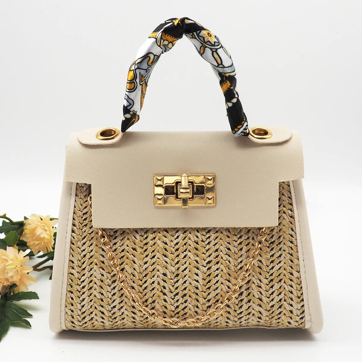Mini Straw Bag Weave Handbag Portable Cross Body Messenger Bags