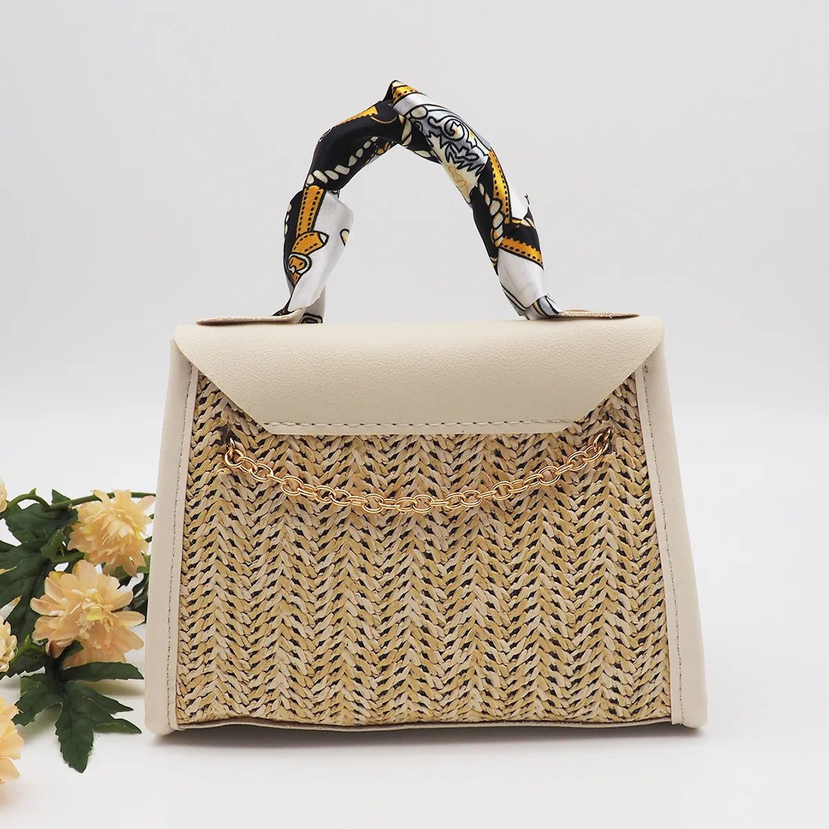 Mini Straw Bag Weave Handbag Portable Cross Body Messenger Bags