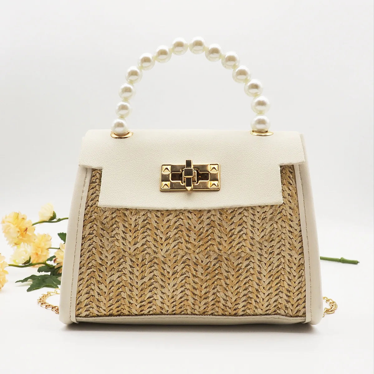 Mini Straw Bag Weave Handbag Portable Cross Body Messenger Bags