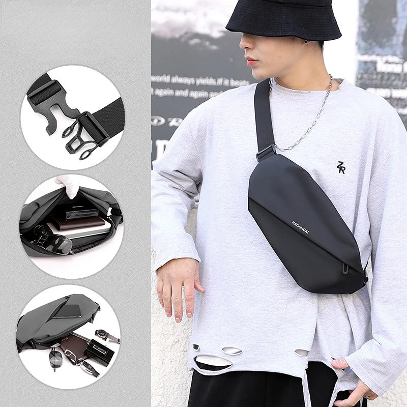 Men's Outdoor Mobile Phone Bag, Chest Bag, Multi-functional Fanny Pack