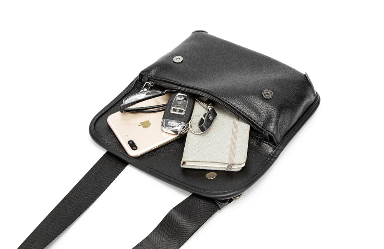Men Small Crossbody Square Bag Phone Diagonal Street Style Shoulder Bag