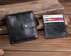Men's Cow Leather Wallet Short Business Wallet For Man Casual Card Bag