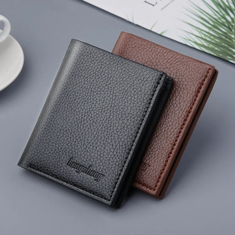 Men's Wallet Soft Leather Multi-function Wallet Tide Short Men's Wallet