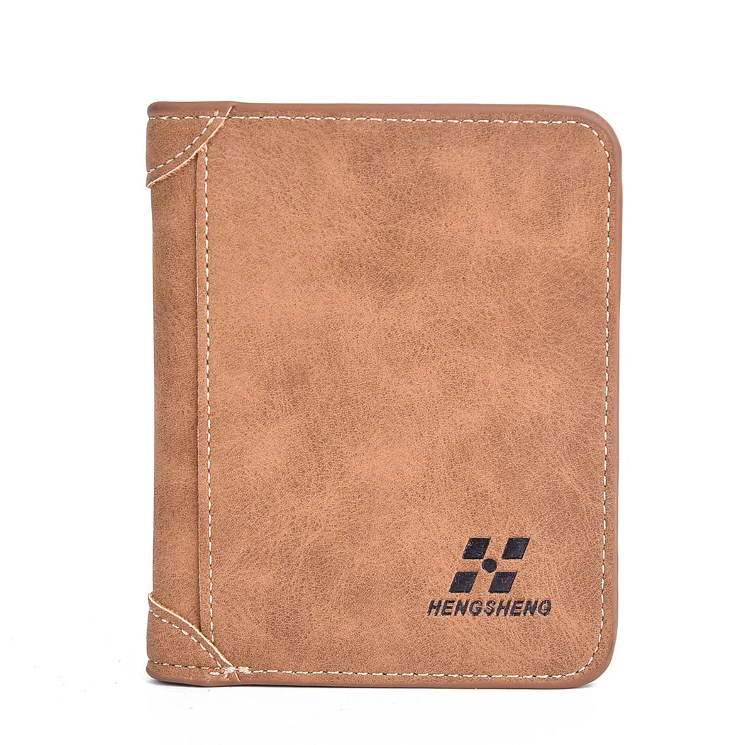 Men's Foldable Leather Wallet Small Money Purses