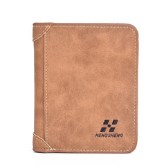 Men's Foldable Leather Wallet Small Money Purses