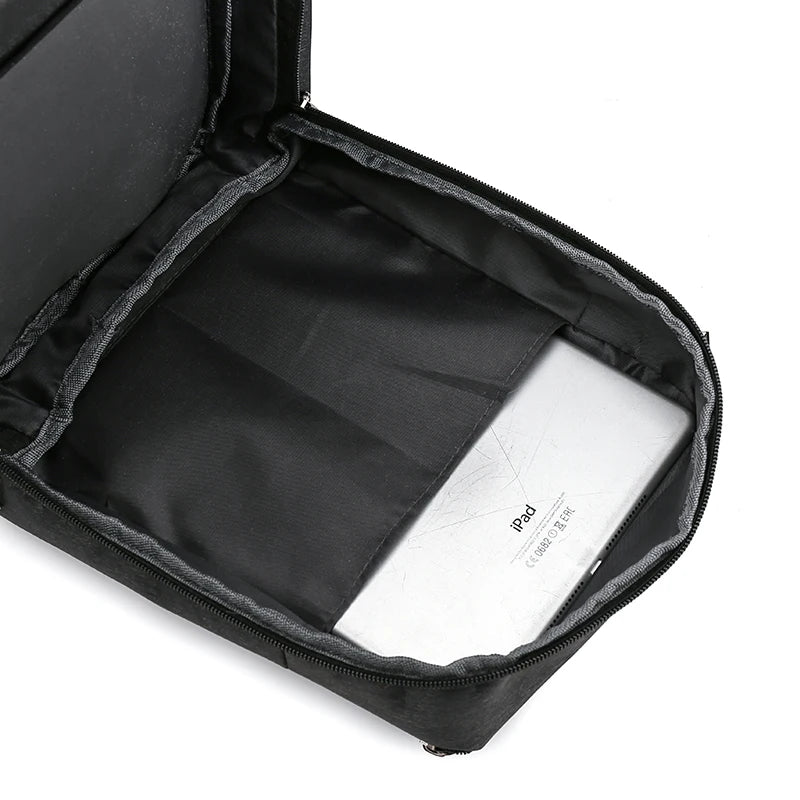 Men's Anti-theft Chest Pack Shoulder Bag USB Waterproof Oxford