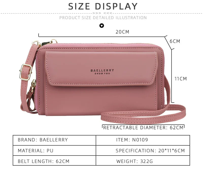 Mini Crossbody Shoulder Bag with Phone Pocket
