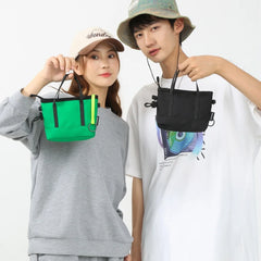Reflective Strip Mini Shoulder Bag Unisex Chest Crossbody Tote Handbag