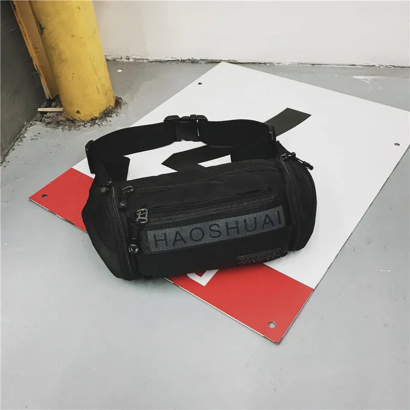 Men's Waist Pack Shoulder Messenger Bag Waterproof Cycling Travel Chest Bag