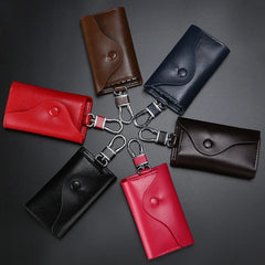 Cowhide Car Buckle Key Case Multifunctional