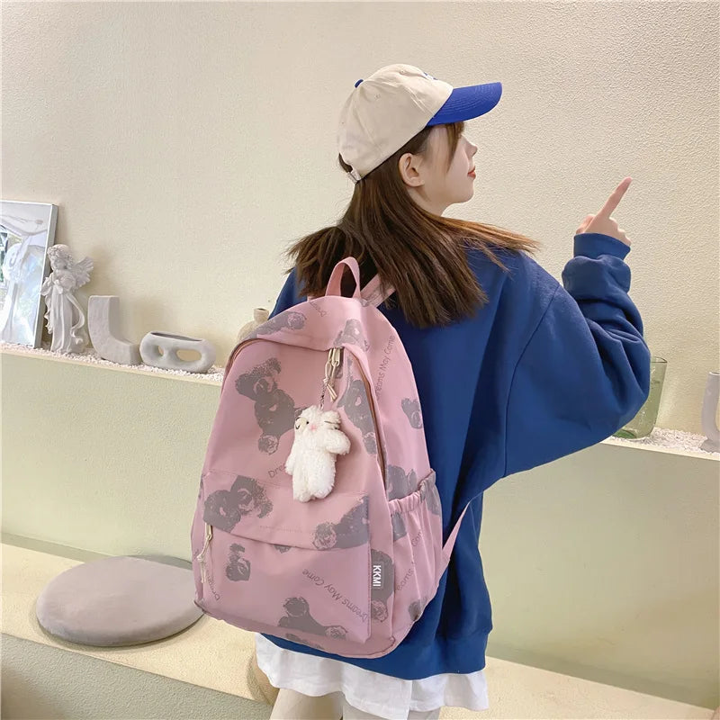 Cute Cartoon Girl Schoolbag Large Capacity Backpack