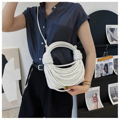 Hand Woven Rope Knot Shoulder Bag Crossbody Bag