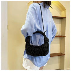 Hand Woven Rope Knot Shoulder Bag Crossbody Bag