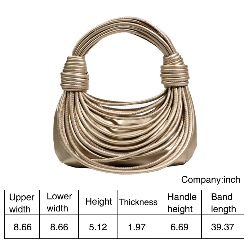 Hand Woven Rope Knot Shoulder Bag Crossbody Bag