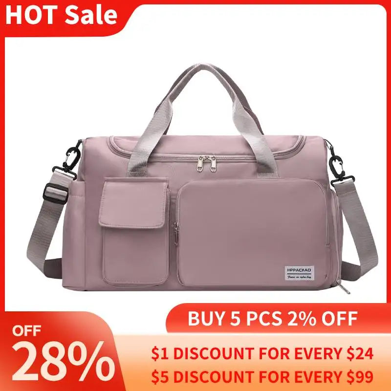 Nylon Travel Handbag Gym Bag Sports Shoulder Bag Weekend Handbag