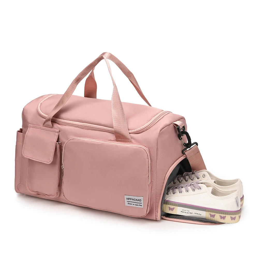 Nylon Travel Handbag Gym Bag Sports Shoulder Bag Weekend Handbag