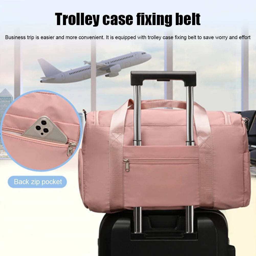 Nylon Travel Handbag Gym Bag Sports Shoulder Bag Weekend Handbag