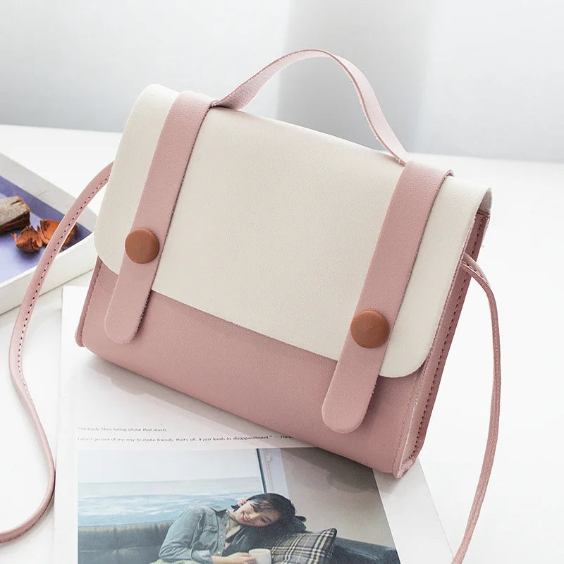 One Shoulder Bag Lady HandBag Crossbody Bag Contrast Small Square Bag