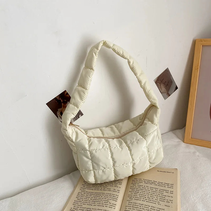 Embroidered Rhombus Shoulder Bag for Women