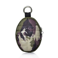 Unisex PU Oval Headphone Case Bag Key Holder Wallet