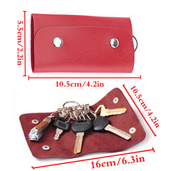 Leather Keychain Holder Bag Car Key Wallet Cover