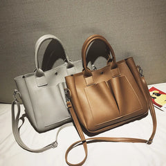Women's PU Leather Laptop Bag Shoulder Tote Vintage Crossbody Bag