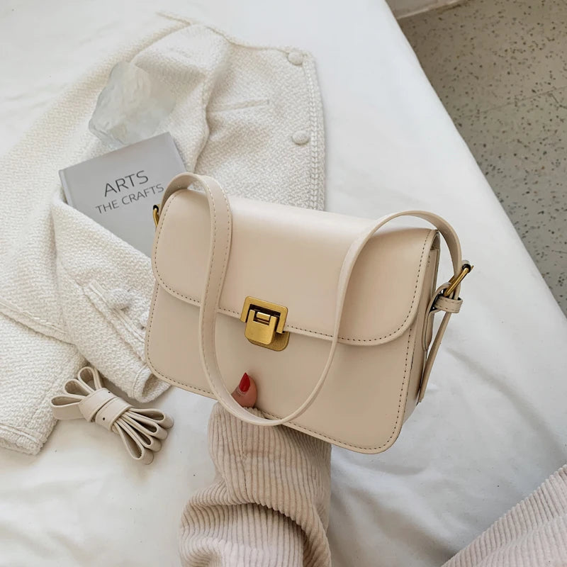 Retro Women PU Leather Shoulder Bags Flap Crossbody Bags