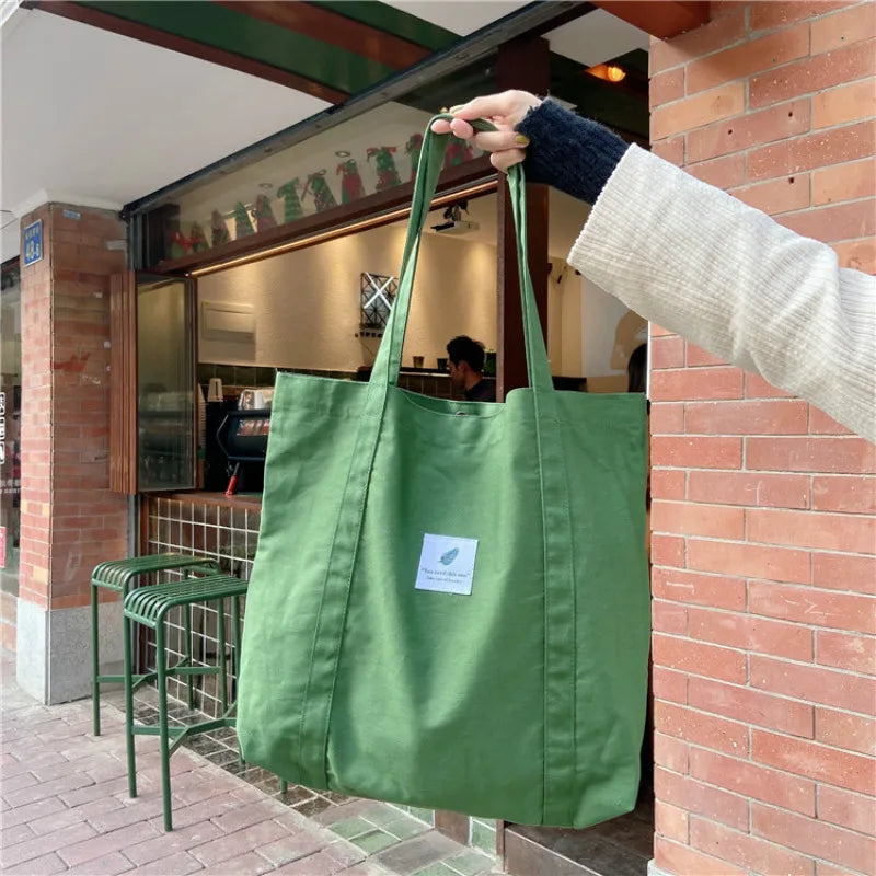 Canvas Shoulder Bag Small Fresh Tote Large Handbag