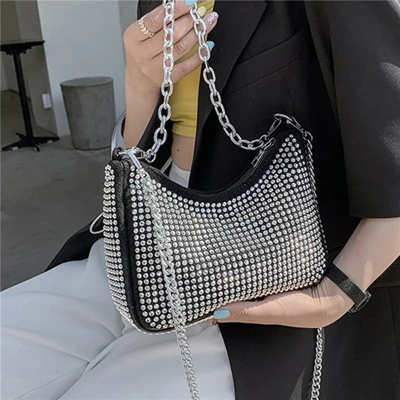 Rhinestone Handbag Diamonds Shoulder Purse Crossbody Bag
