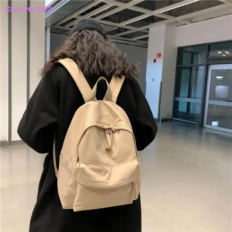 Canvas Women Backpack Anti-theft Shoulder Bag for Teenage Girls