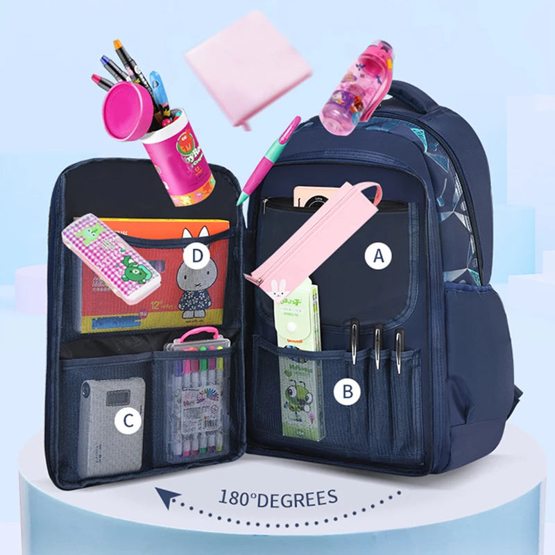 Boys Orthopedic School Bag Waterproof Nylon Book Bag