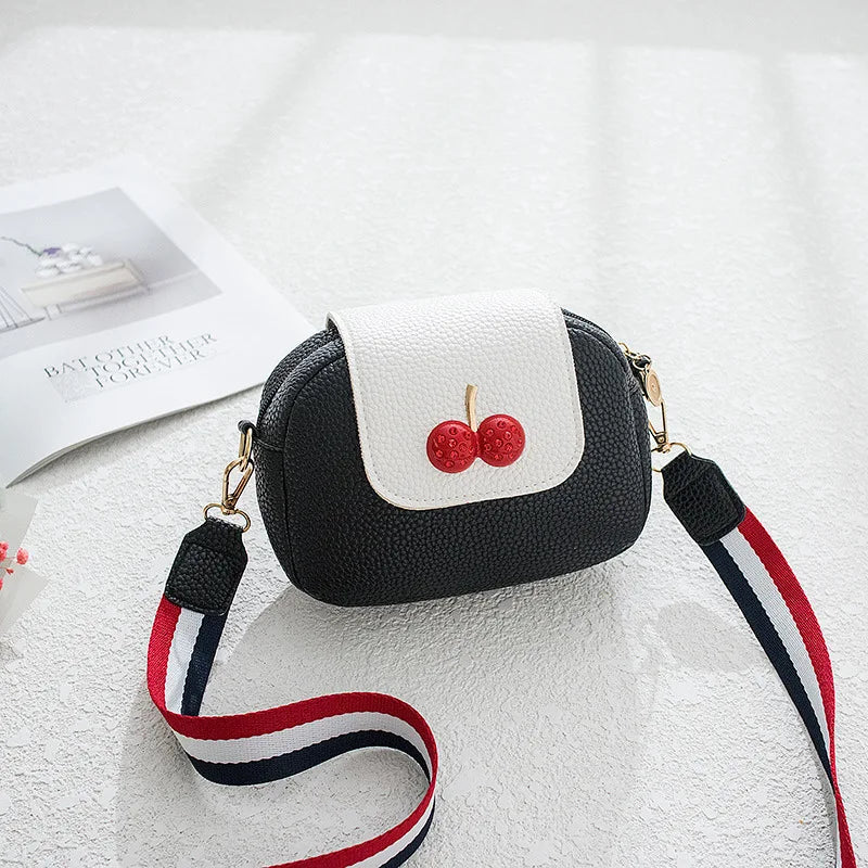 Solid Crossbody Bag for Women Fruits Small Zipper Handle Bag